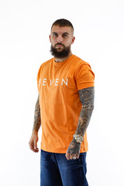 T-shirt Seven Orange & White