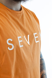 T-shirt Seven Orange & White