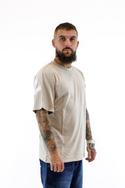 T-shirt Seven Sleveless - Beige & White