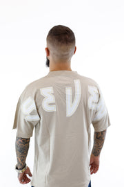 T-shirt Seven Sleveless - Beige & White