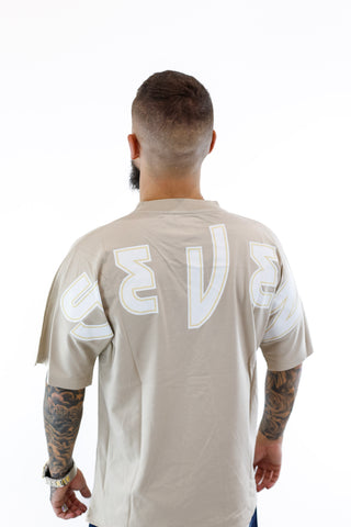 T-shirt Seven Sleveless - Beige & White