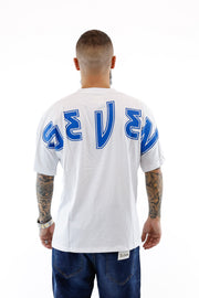 T-shirt Seven Sleveless - White & Blue