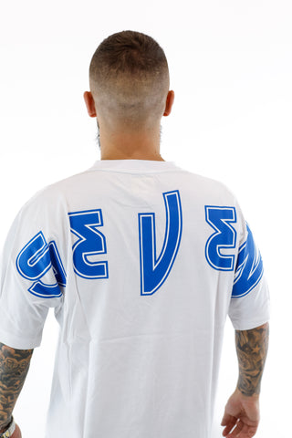 T-shirt Seven Sleveless - White & Blue