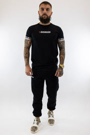 T-Shirt Preta com Elastico British Gianni Kavanagh