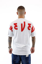 T-shirt Seven Sleveless - White & Red