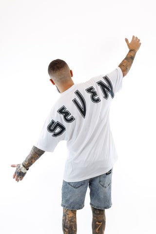 T-shirt Seven Sleveless - White & Black