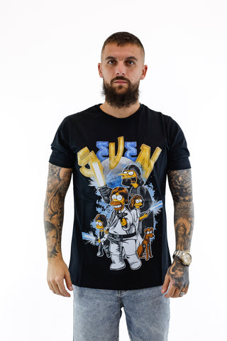 T-shirt Seven Golden Skull - Black