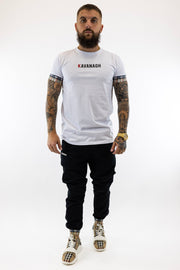 T-Shirt Branca com Elastico British Gianni Kavanagh