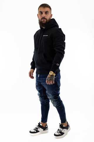 Sweat Preta Cardada Champion