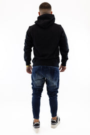 Sweat Preta Cardada Champion