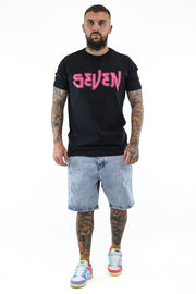 Seven T-Shirt BLACK pink