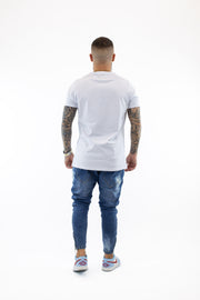 Seven T-Shirt White Turquoise