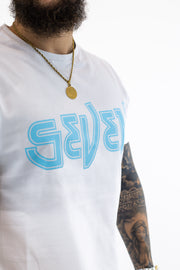 Seven T-Shirt White Turquoise