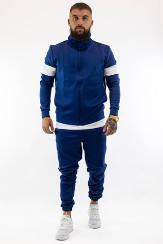 Fato Treino Completo Azul e Branco Sik Silk