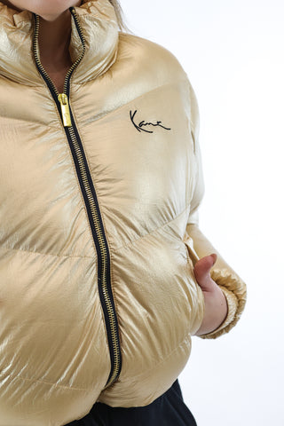 Casaco KarlKani Chest Signature Puffer - Gold