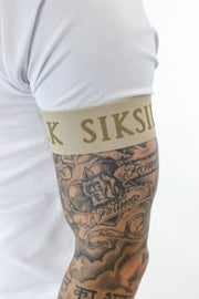 Sik Silk White Crest Elasticated Cuff T-shirt