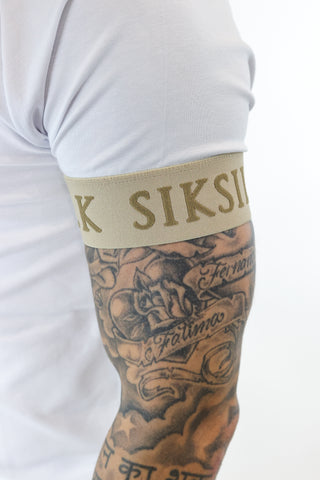 Sik Silk White Crest Elasticated Cuff T-shirt