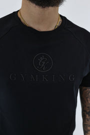 Gym King Pro Logo Tee - Black/Black