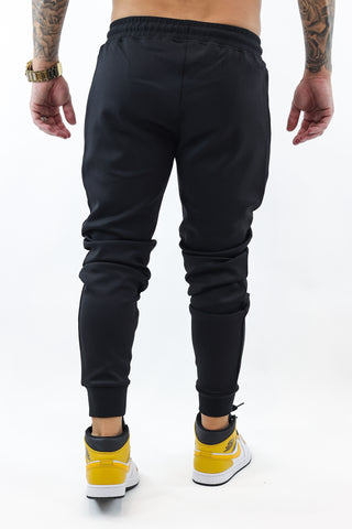 Gym King Full Zip Poly Tracksuit - Black/Gold