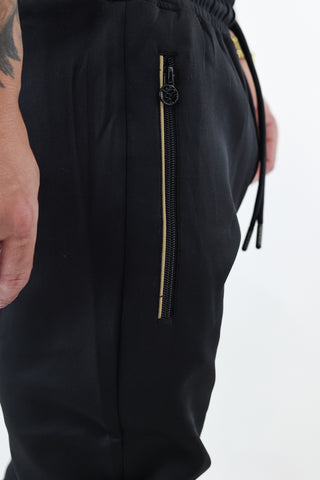 Gym King Full Zip Poly Tracksuit - Black/Gold