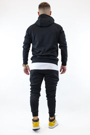 Gym King Full Zip Poly Tracksuit - Black/Gold