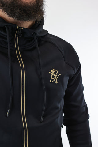 Gym King Full Zip Poly Tracksuit - Black/Gold