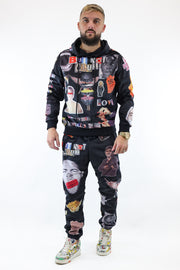 Tracksuit Velvet Butnot Printed Black