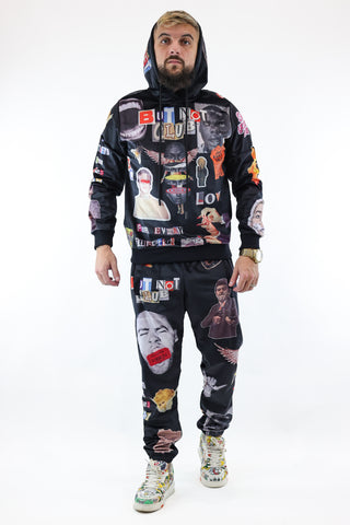 Tracksuit Velvet Butnot Printed Black