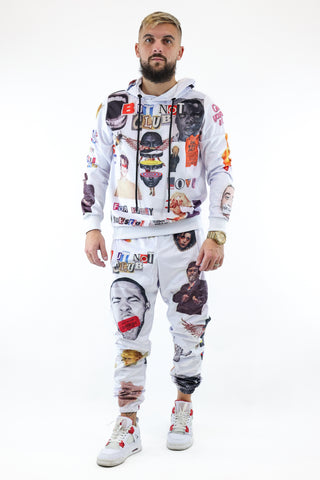 Tracksuit Velvet Butnot Printed White