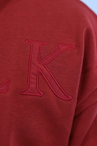 SikSilk Red Applique Hoodie