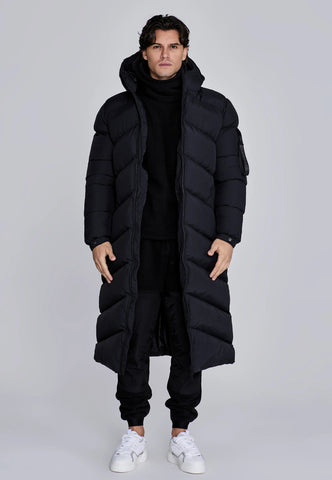 Casaco Longo Preto Sik Silk