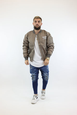 Karl Kani retro bomber jacket in khaki