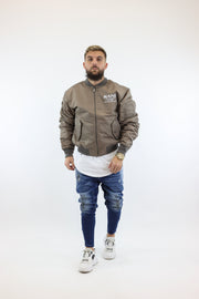 Karl Kani retro bomber jacket in khaki