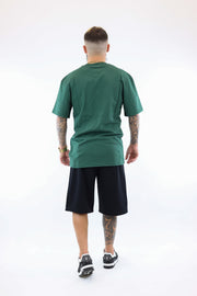 T-Shirt Verde letras bordado preto Karl Kani