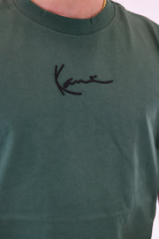 T-Shirt Verde letras bordado preto Karl Kani