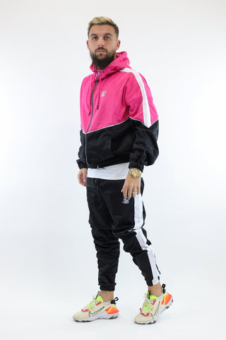 Fato Treino SikSilk Oversized Preto e Rosa