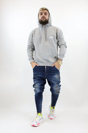 Sweat Seven Drop Shoulder - Grey & White